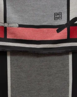 Sale Szaro- damski lekki szalik z printem Damskie Chusty / Apaszki / Szaliki