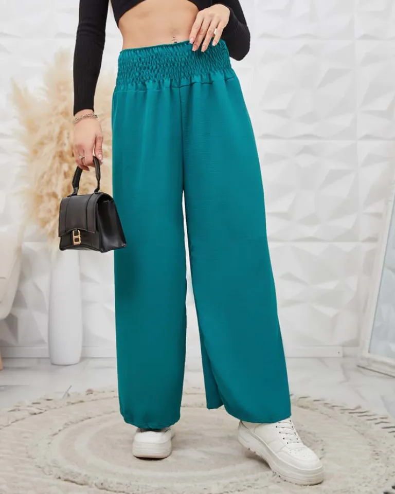 Hot Szerokie spodnie damskie Spodnie Materiałowe