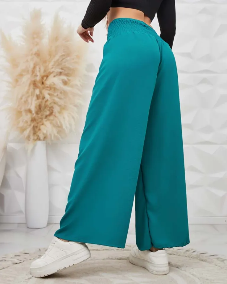 Hot Szerokie spodnie damskie Spodnie Materiałowe