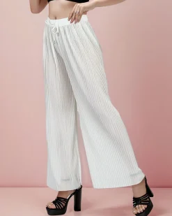 Szerokie spodnie damskie plisowane Spodnie Materiałowe