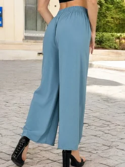 New Szerokie spodnie damskie Spodnie Materiałowe