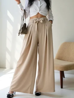 Szerokie spodnie damskie Spodnie Materiałowe