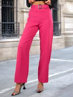 Szerokie spodnie damskie materiałowe Spodnie Materiałowe