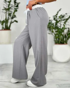 Szerokie spodnie damskie Spodnie Materiałowe