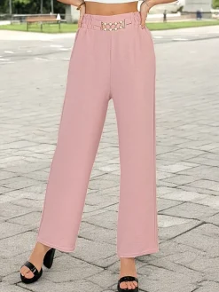 Szerokie spodnie damskie Spodnie Materiałowe