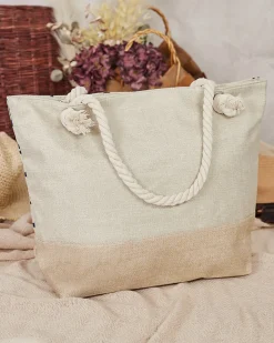 Discount Tkaninowa torba w wakacyjny wzór na ramię Damskie Torebki Shoppers|Torby Plażowe