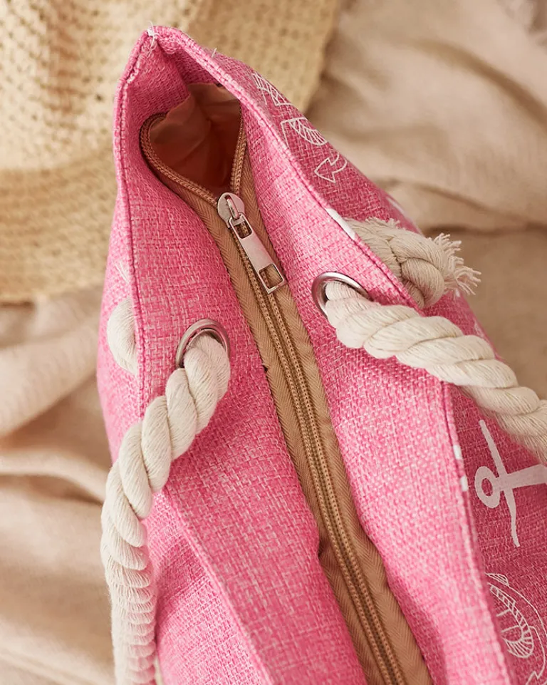 Best Tkaninowa torba w wakacyjny wzór na ramię Damskie Torebki Shoppers|Torby Plażowe