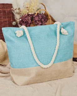 Sale Tkaninowa torba w wakacyjny wzór na ramię Damskie Torebki Shoppers|Torby Plażowe