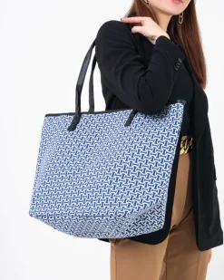 Online Torba w kolorze niebieskim z printem Damskie Materiałowe|Torebki Shoppers