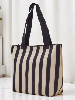 New Torebka materiałowa Stripe Daily Damskie Materiałowe