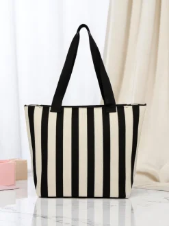 New Torebka materiałowa Stripe Daily Damskie Materiałowe