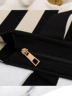 New Torebka materiałowa Stripe Daily Damskie Materiałowe