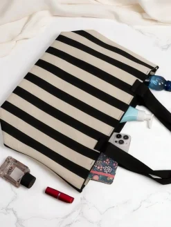 New Torebka materiałowa Stripe Daily Damskie Materiałowe