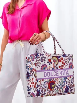 Sale Torebka materiałowa Dolce Vita Mood Damskie Materiałowe