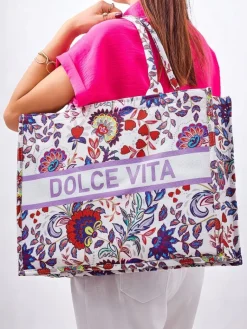 Sale Torebka materiałowa Dolce Vita Mood Damskie Materiałowe