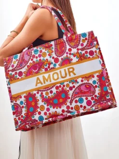 Sale Torebka materiałowa Amour Vibes Damskie Materiałowe