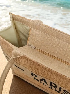 Best Torebka materiałowa Paris Milano Damskie Materiałowe