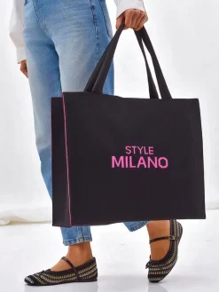 Outlet Torebka materiałowa Style Milano Damskie Materiałowe