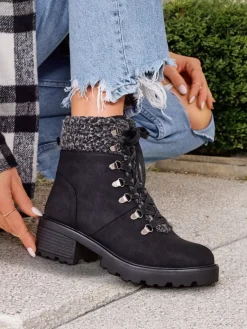 Clearance Trapery damskie Sawoli Trapery|Botki Z Delikatnym Ociepleniem