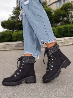 Clearance Trapery damskie Sawoli Trapery|Botki Z Delikatnym Ociepleniem