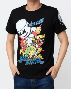 Outlet T-shirt męski z nadrukiem w kolorze m Bluzki