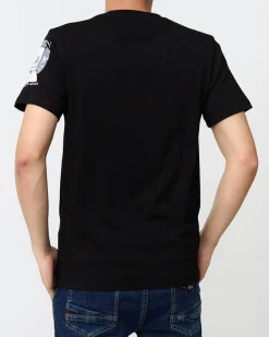 Outlet T-shirt męski z nadrukiem w kolorze m Bluzki