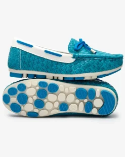 Outlet Turkusowe dziecięce mokasyny Dannad Dziewczęce