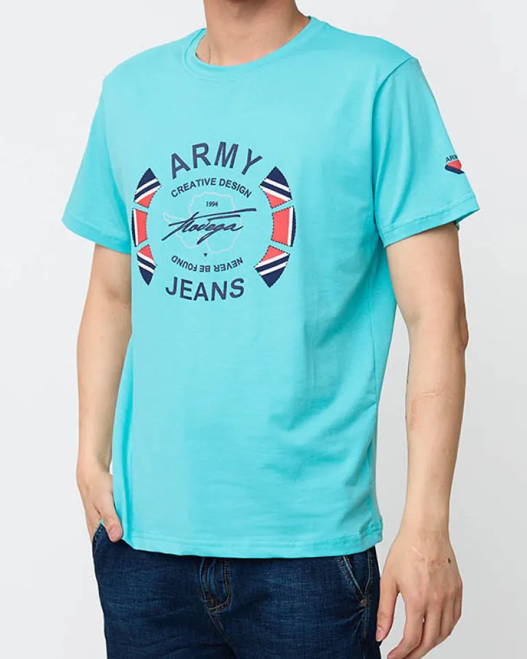 męski t-shirt z nadrukiem Bluzki