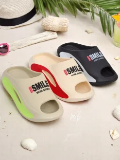 Outlet Uniwersalne gumowe klapki Super Smile Klapki|Klapki Płaskie