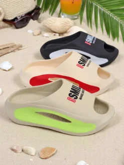 Outlet Uniwersalne gumowe klapki Super Smile Klapki|Klapki Płaskie