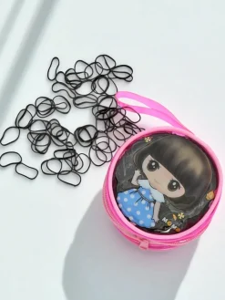 Clearance Wielokolorowe gumeczki silikonowe w ozdobnym opakowaniu Damskie Dziewczęce|Akcesoria Do Włosów