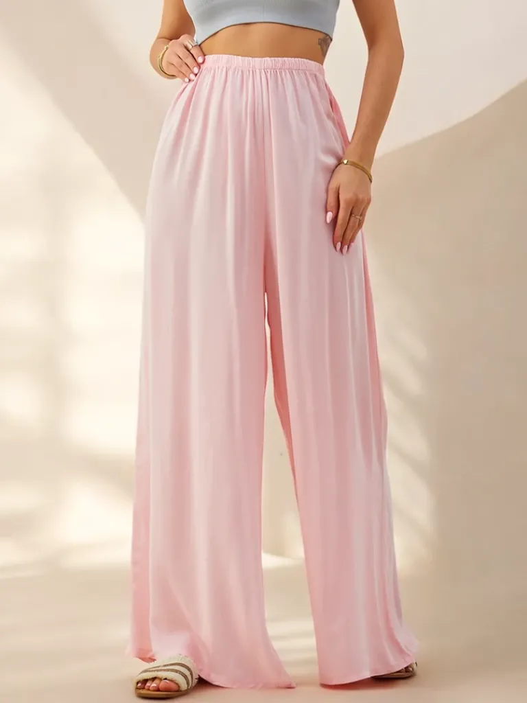 Sale Wiskozowe proste spodnie damskie materiałowe Spodnie Materiałowe