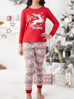 Discount Świąteczna dziecięca piżama z printem Bielizna|Piżamy