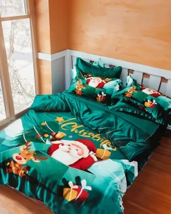 New Świąteczna pościel 140x200 komplet 4 CZĘŚCI 140 X 200 Cm