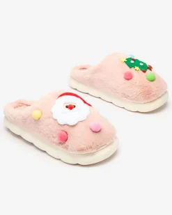 Clearance Świąteczne damskie kapcie w kolorze m Fertemse Kapcie