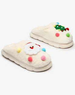 Clearance Świąteczne damskie kapcie w kolorze m Fertemse Kapcie