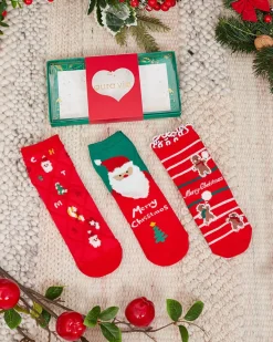 Discount Świąteczne dziecięce skarpetki w pudełku 3/pak Skarpetki