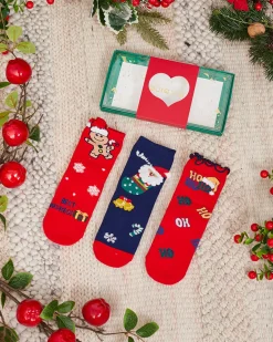New Świąteczne dziecięce skarpetki w pudełku 3/pak Skarpetki