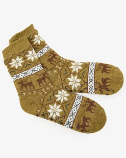 Clearance Świąteczne zielone męskie skarpetki ocieplane Skarpetki