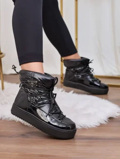 Clearance Wsuwane botki a'la śniegowce damskie w kolorze m Vevnose Śniegowce|Botki Z Delikatnym Ociepleniem