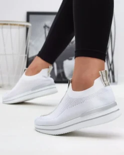 Discount Wsuwane buty sportowe damskie z napisami w kolorze m Cerppa Damskie Bieganie, Ćwiczenia I Trening