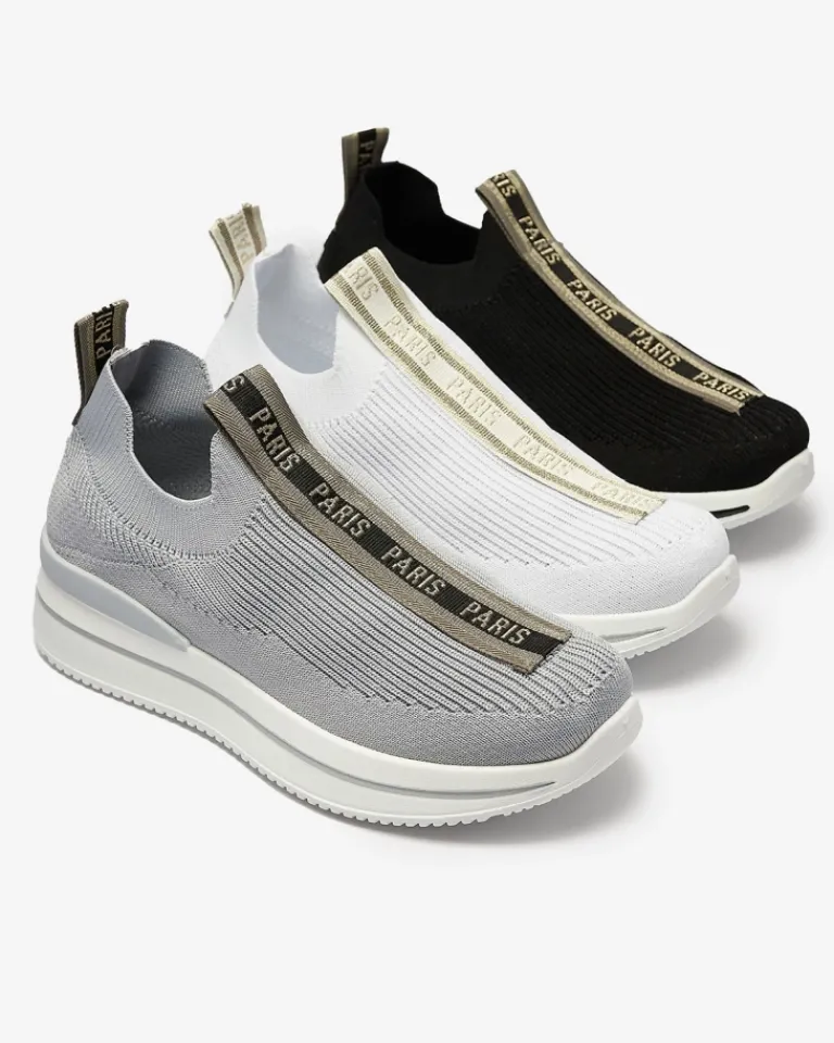 Discount Wsuwane buty sportowe damskie z napisami w kolorze m Cerppa Damskie Bieganie, Ćwiczenia I Trening