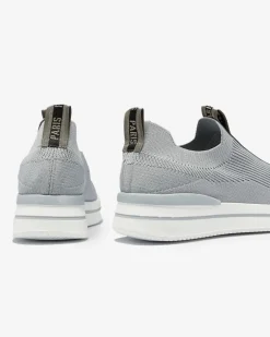 Wsuwane buty sportowe damskie z napisami w kolorze szarym Cerppa Damskie Bieganie, Ćwiczenia I Trening