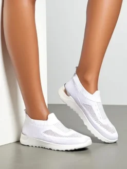 Outlet Wsuwane damskie materiałowe buty sportowe Terrifa Damskie Bieganie, Ćwiczenia I Trening