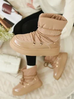 New Wsuwane śniegowce damskie w m kolorze Dabenda Śniegowce|Botki Z Grubym Ociepleniem