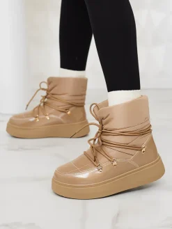 New Wsuwane śniegowce damskie w m kolorze Dabenda Śniegowce|Botki Z Grubym Ociepleniem