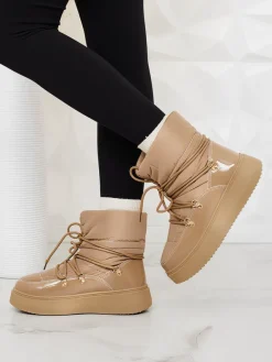 New Wsuwane śniegowce damskie w m kolorze Dabenda Śniegowce|Botki Z Grubym Ociepleniem