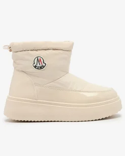 Clearance Wsuwane śniegowce damskie w kremowym kolorze Ademra Śniegowce|Botki Z Grubym Ociepleniem