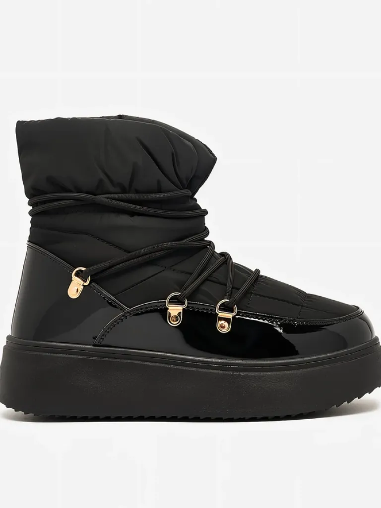 Outlet Wsuwane śniegowce damskie w m kolorze Dabenda Śniegowce|Botki Z Grubym Ociepleniem