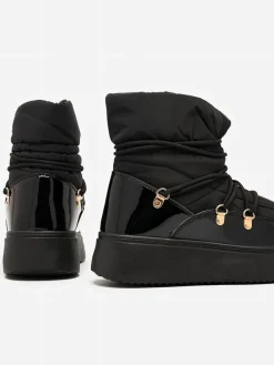 Outlet Wsuwane śniegowce damskie w m kolorze Dabenda Śniegowce|Botki Z Grubym Ociepleniem